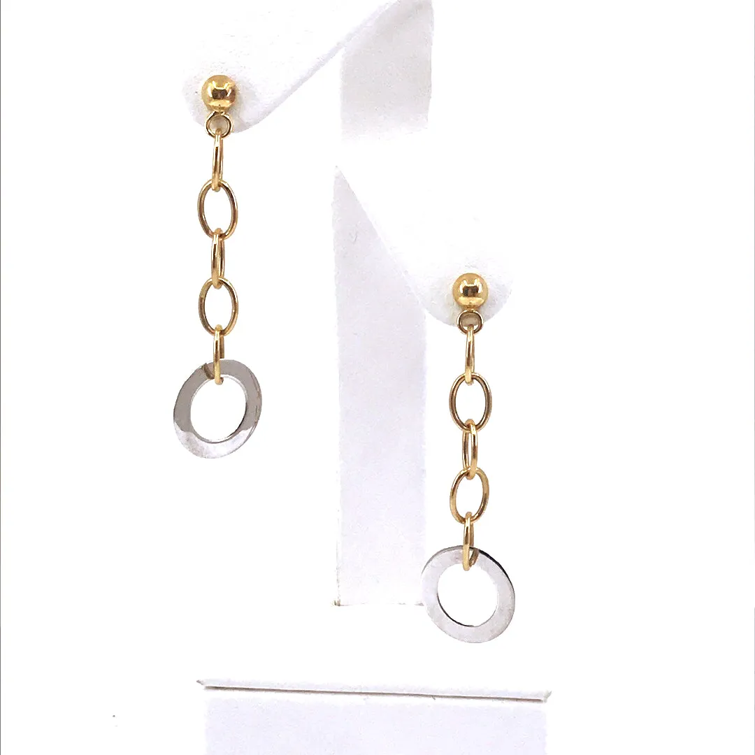 Splendid Decoration 14K Gold Circle Earrings