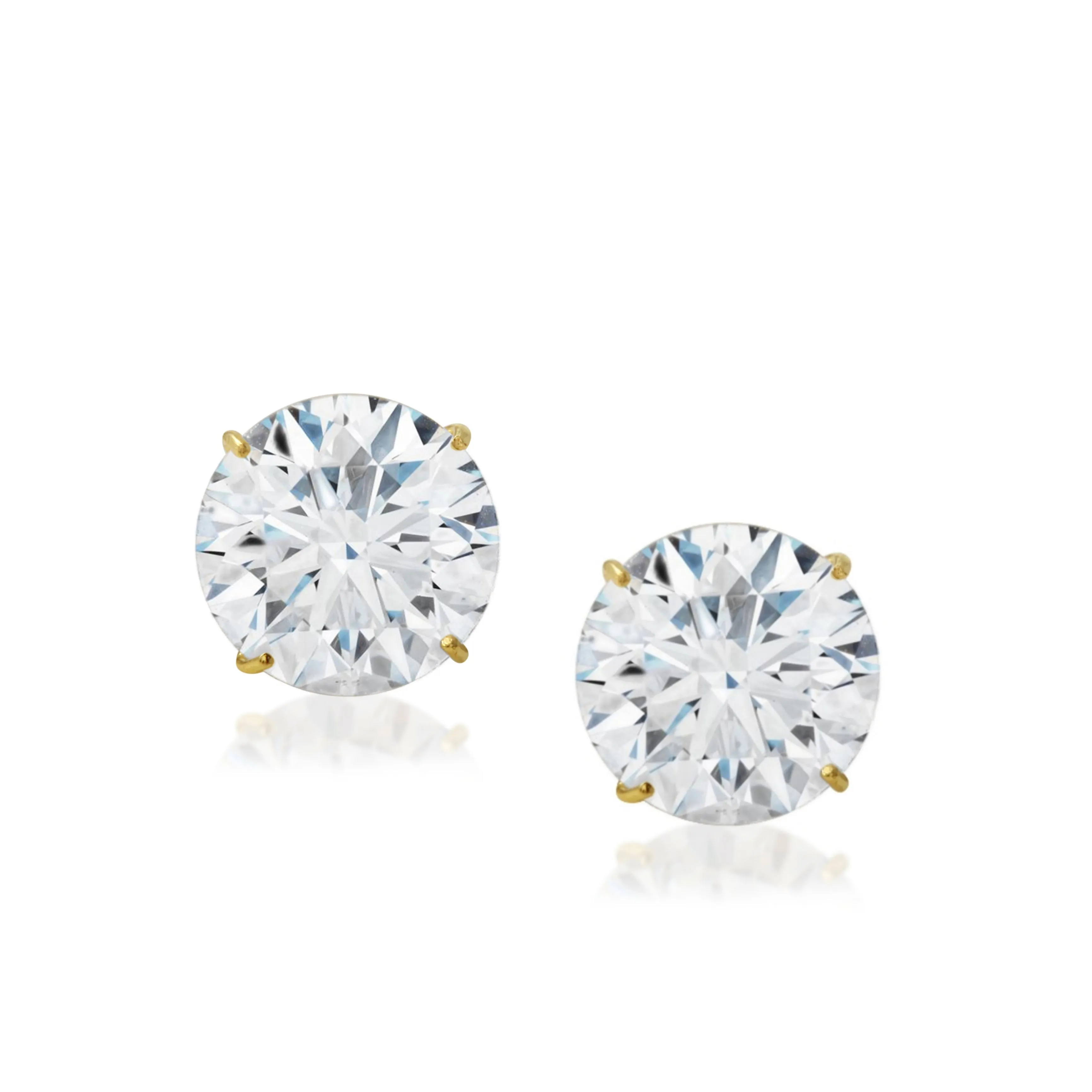 14k Gold CZ  Earrings Industrial Decoration Charming Jewelry