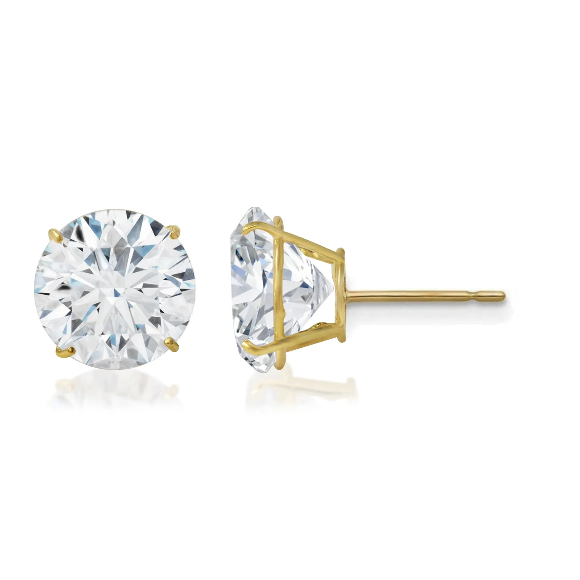 14k Gold CZ  Earrings Gorgeous Selection Modern Design