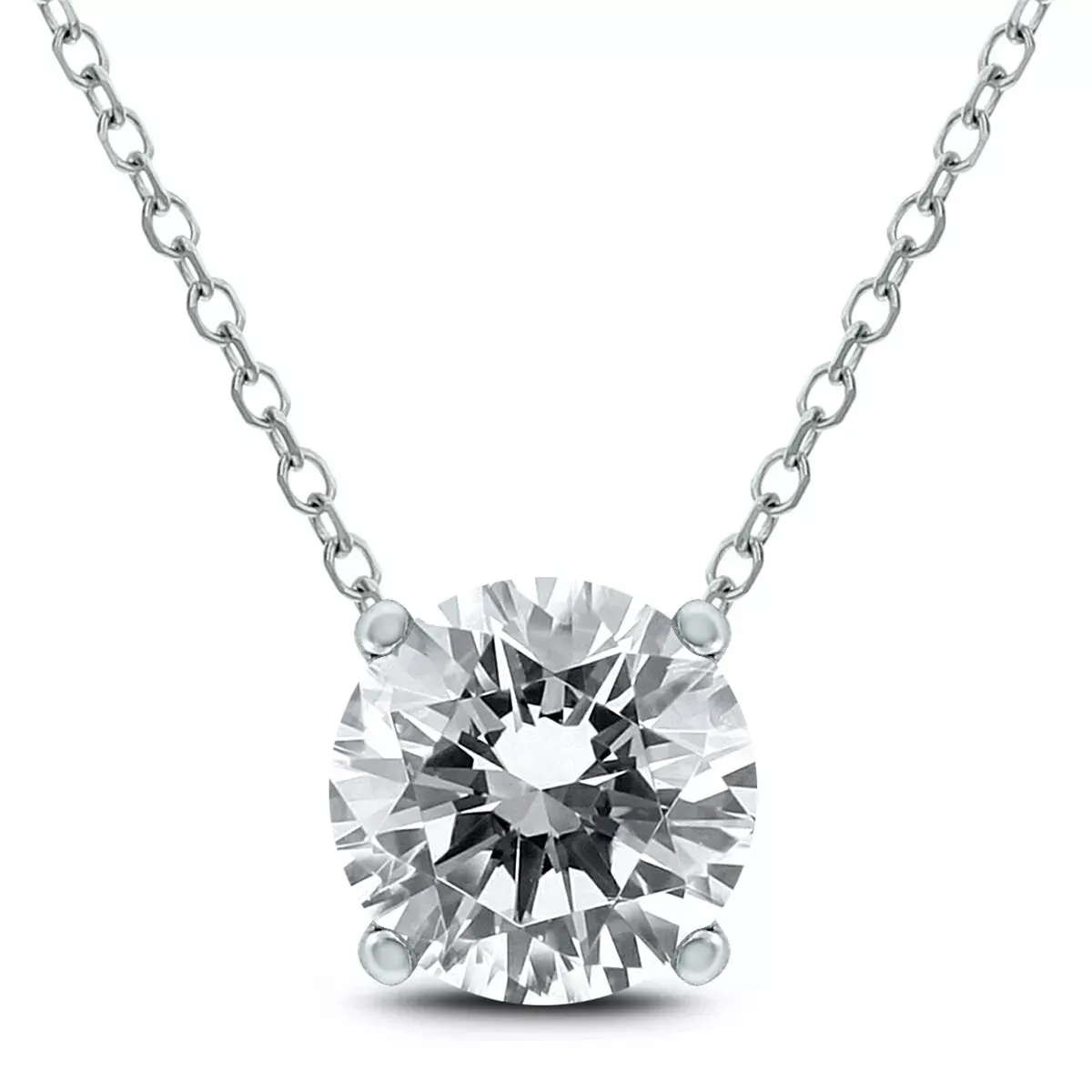 14k Gold Top Quality 1ct. Lab Grown Diamond Solitaire Necklace Versatile Design Autumn Mood