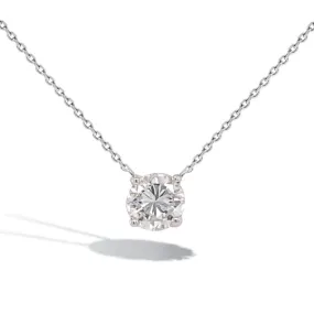 Equipping Adornment Cultural Highlight 14k Gold Top Quality 1ct. Lab Grown Diamond Solitaire Necklace