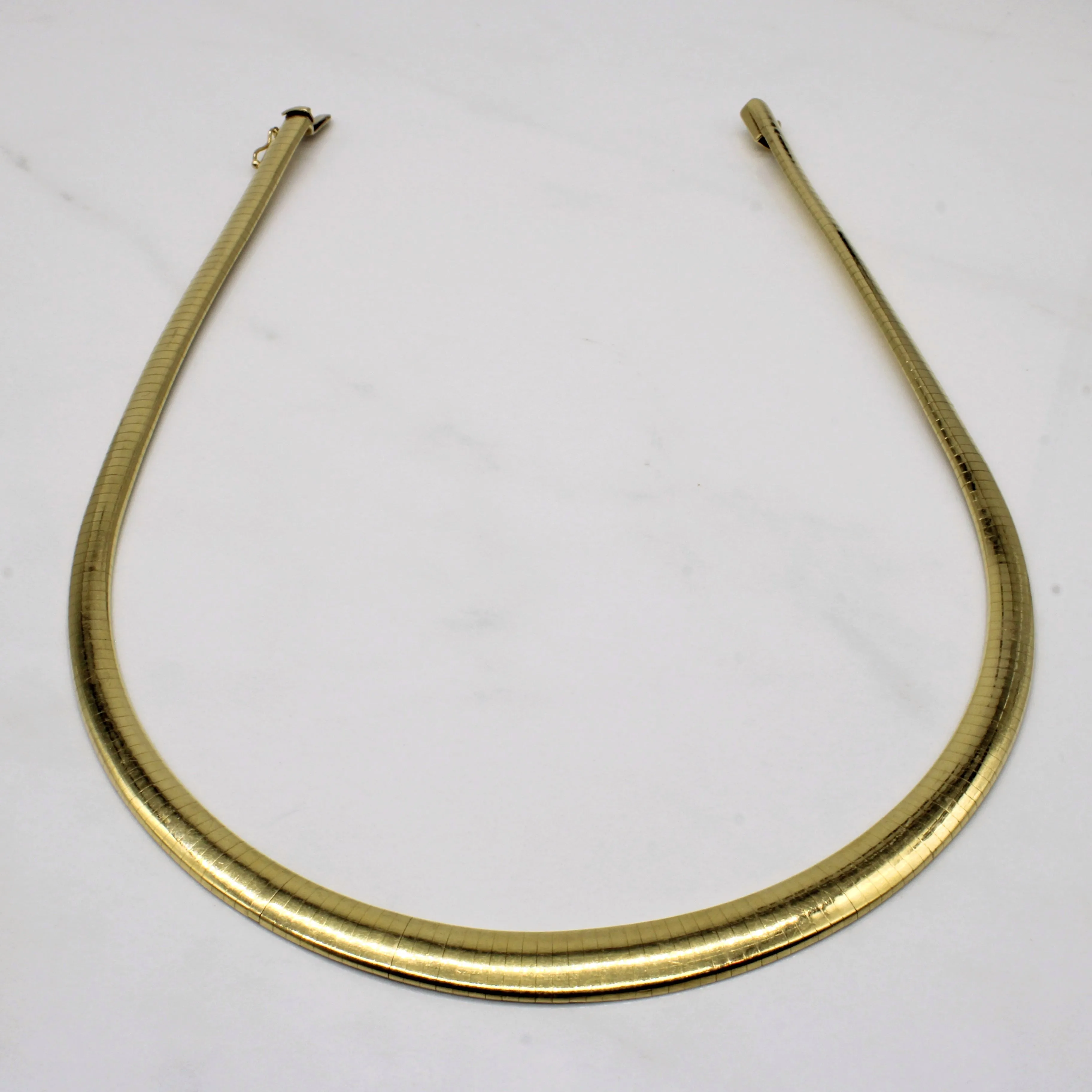 Smooth Glow Lightweight Glam 14k Italian Yellow Gold Omega 14k Chain Necklace | 16" |