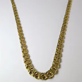 Artisan Crafted 14k Tapered Kings Braid Chain Necklace | 18.5" |