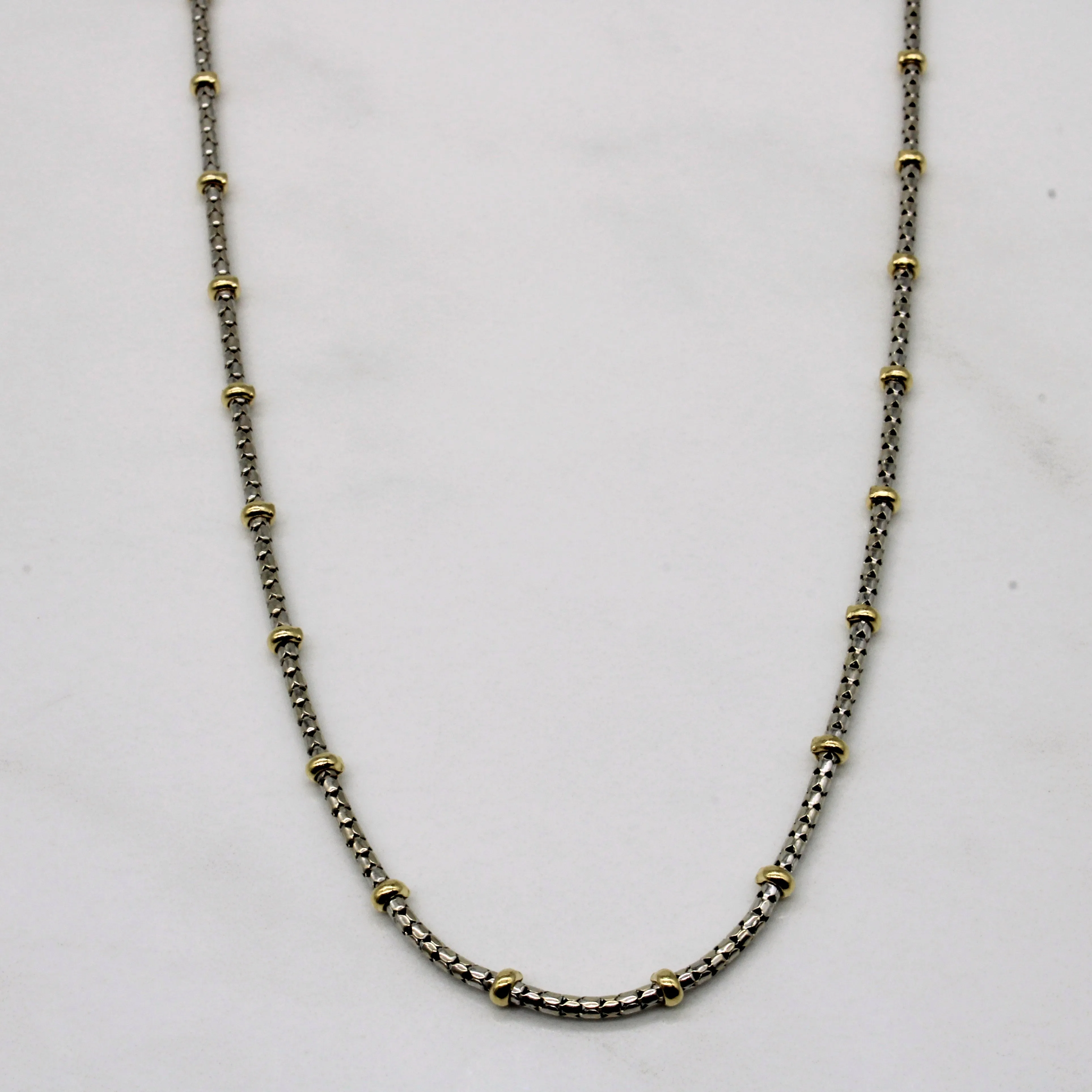 14k Two Tone Gold Necklace | 16" | Style Match Date Look
