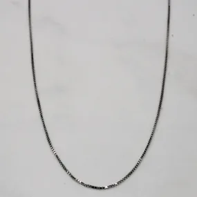 Fashion Touch 14k White Gold Box Link Chain | 18" |