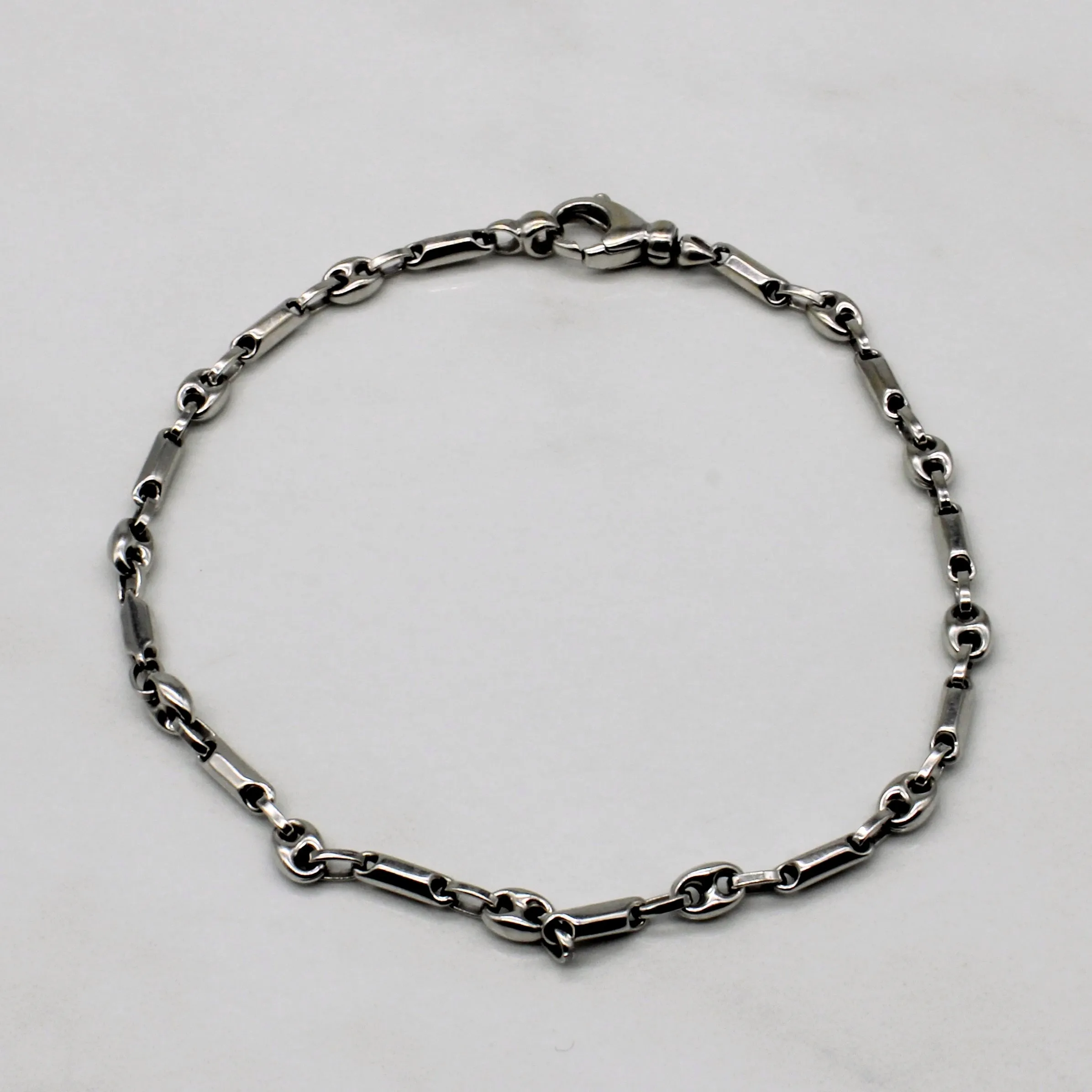 Lustrous Feature 14k White Gold Bracelet | 8" |