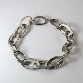 14k White Gold Rolo Chain Bracelet | 9.5" | Allure Detail