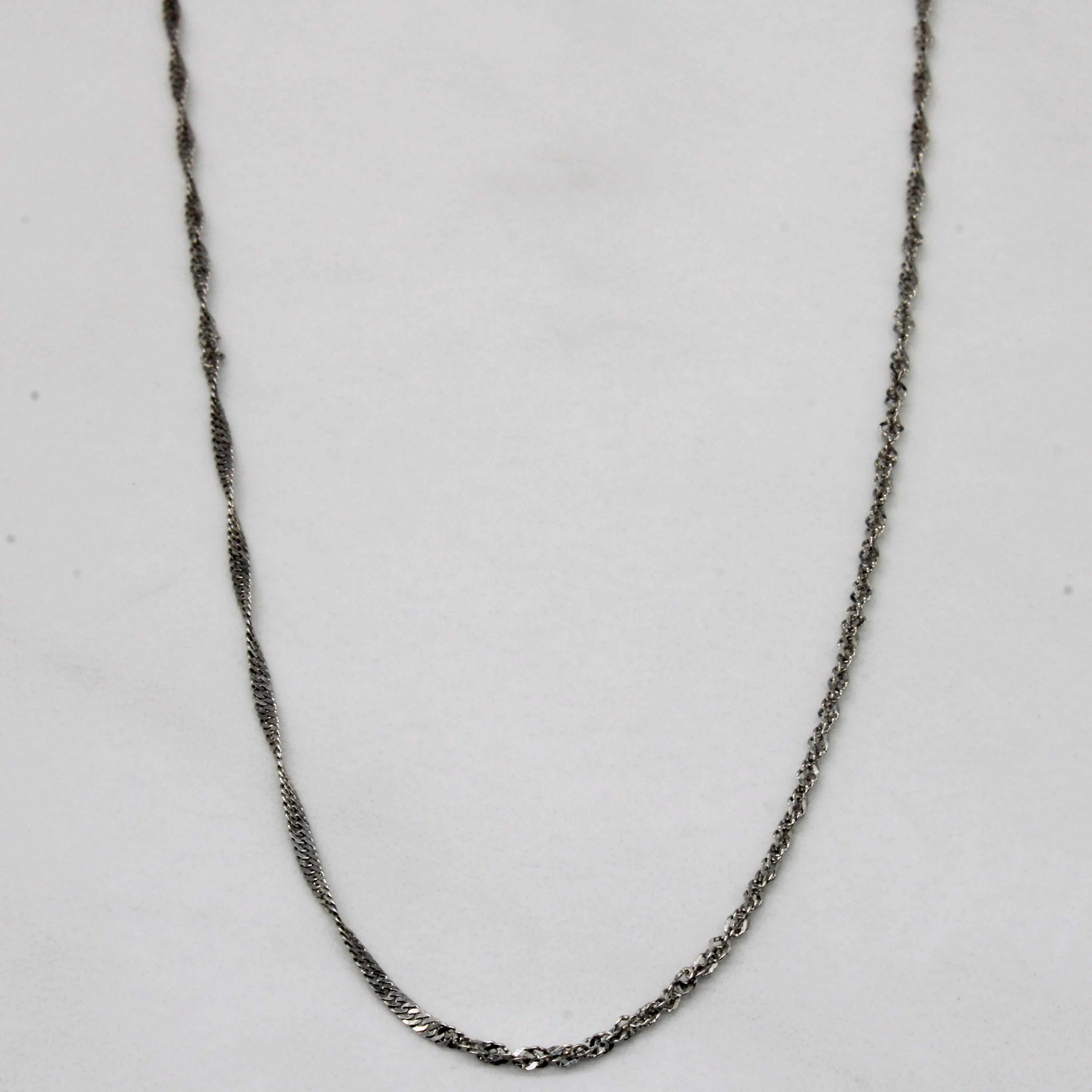 14k White Gold Rope Chain | 16" | Fresh Look