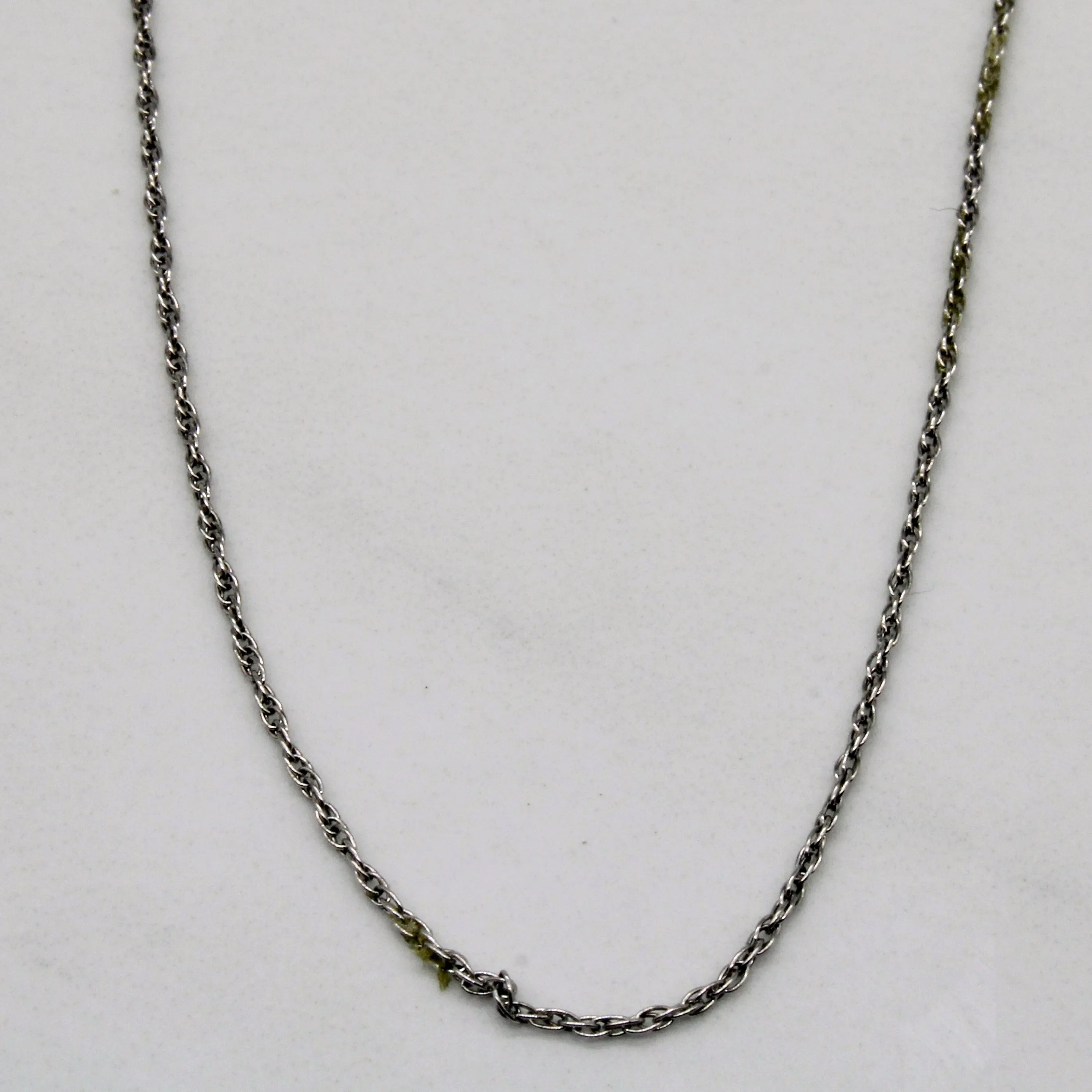 14k White Gold Rope Chain | 20" | Dainty Accessory Detail Pop