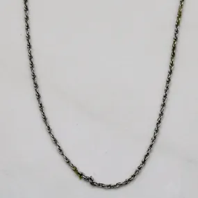 14k White Gold Rope Chain | 20" | Dainty Accessory Detail Pop