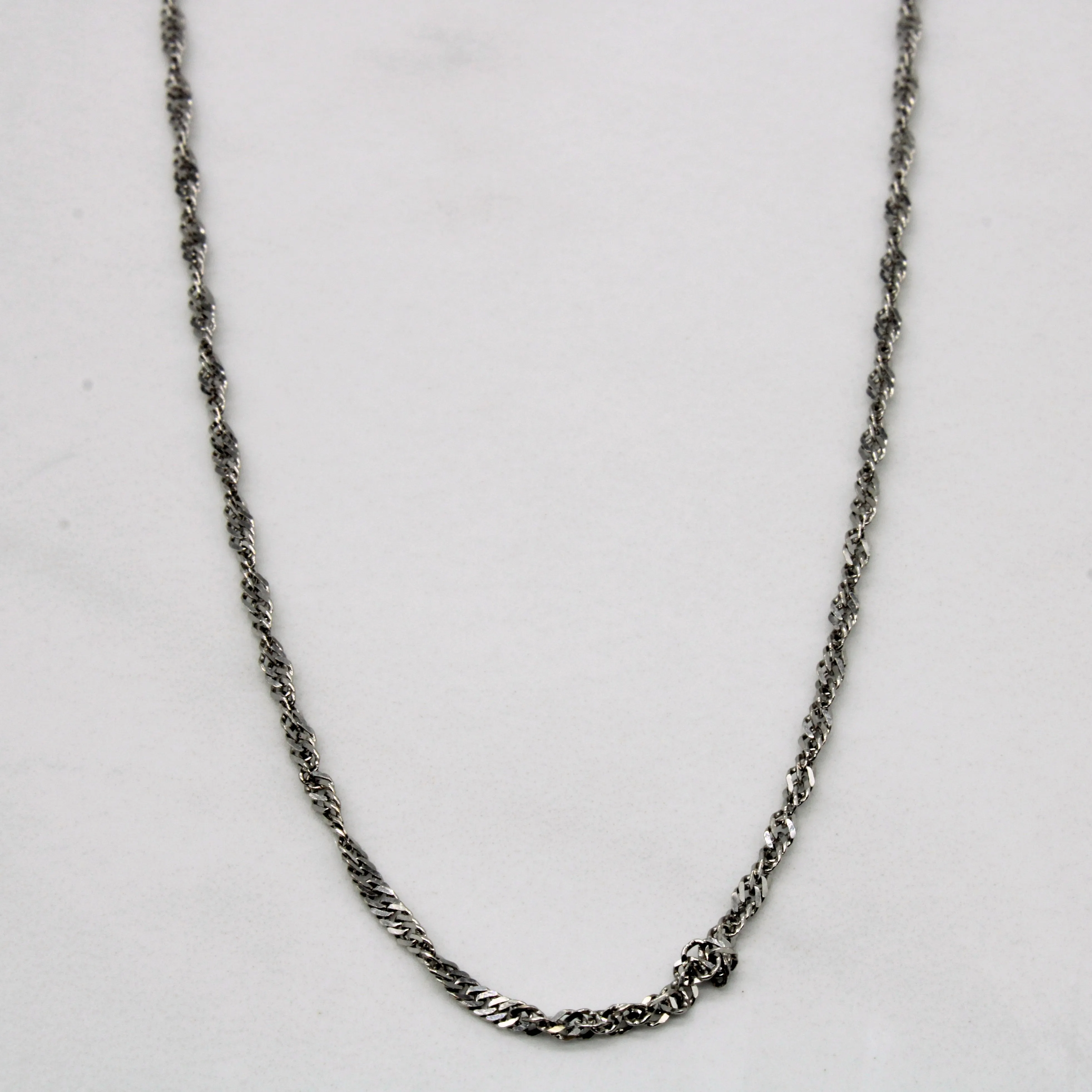 Evening Set Charming Touch 14k White Gold Singapore Chain | 20" |