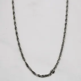 Evening Set Charming Touch 14k White Gold Singapore Chain | 20" |