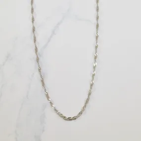 Fusion Form Fashionable pieces 14k White Gold Singapore Chain | 20" |