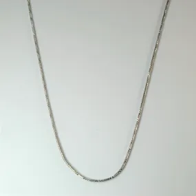 14k White Gold Sparkle Cut Snake Chain | 16" | Delicate Vibe Modern Edge