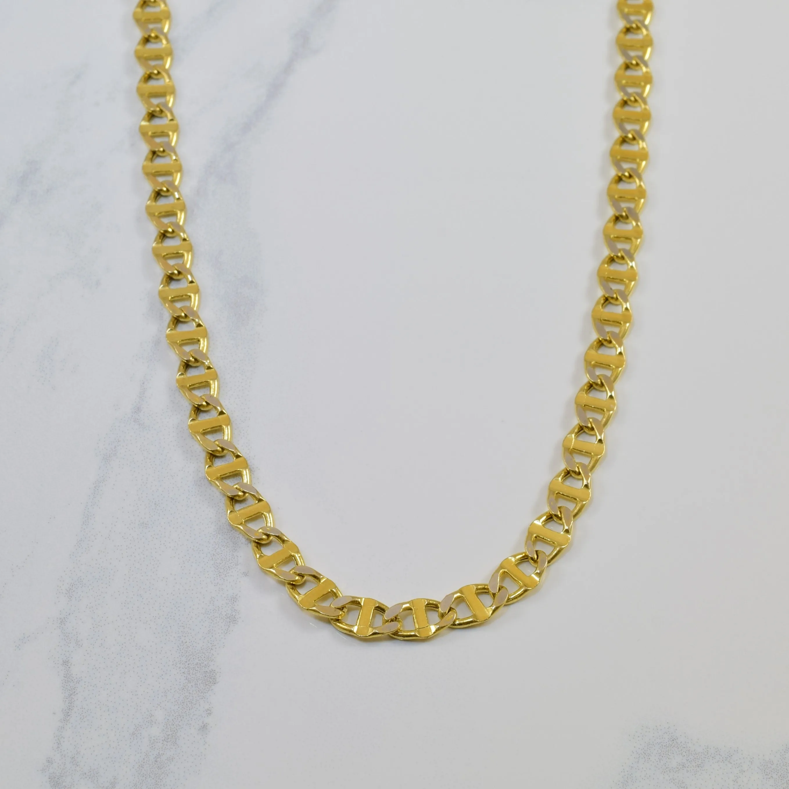 Night Shine 14k Yellow Gold Anchor Chain | 18" |