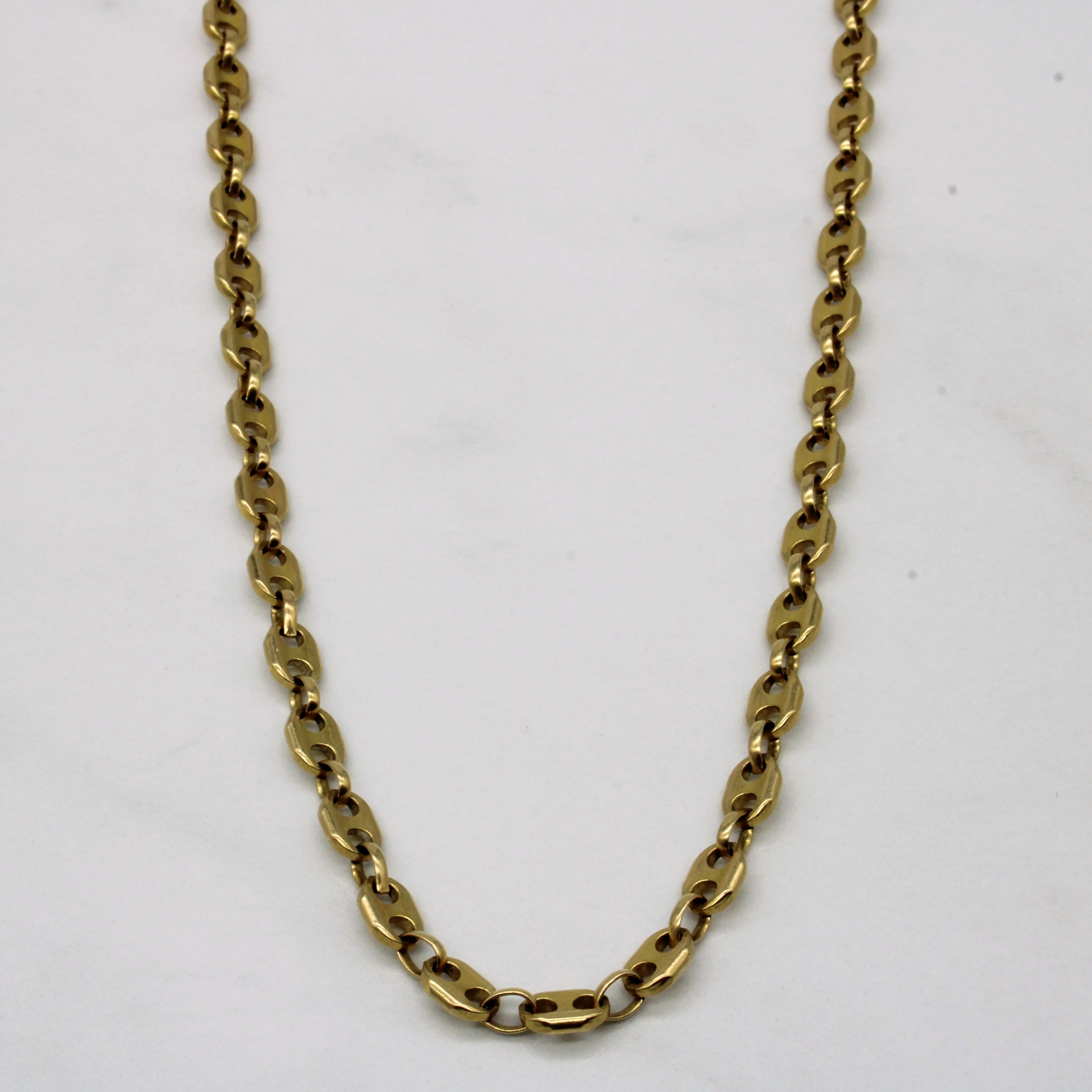 14k Yellow Gold Anchor Link Chain | 18" | Simple Detail