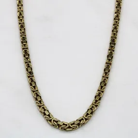 14k Yellow Gold Bird Cage Chain | 32" | Lustrous Craft