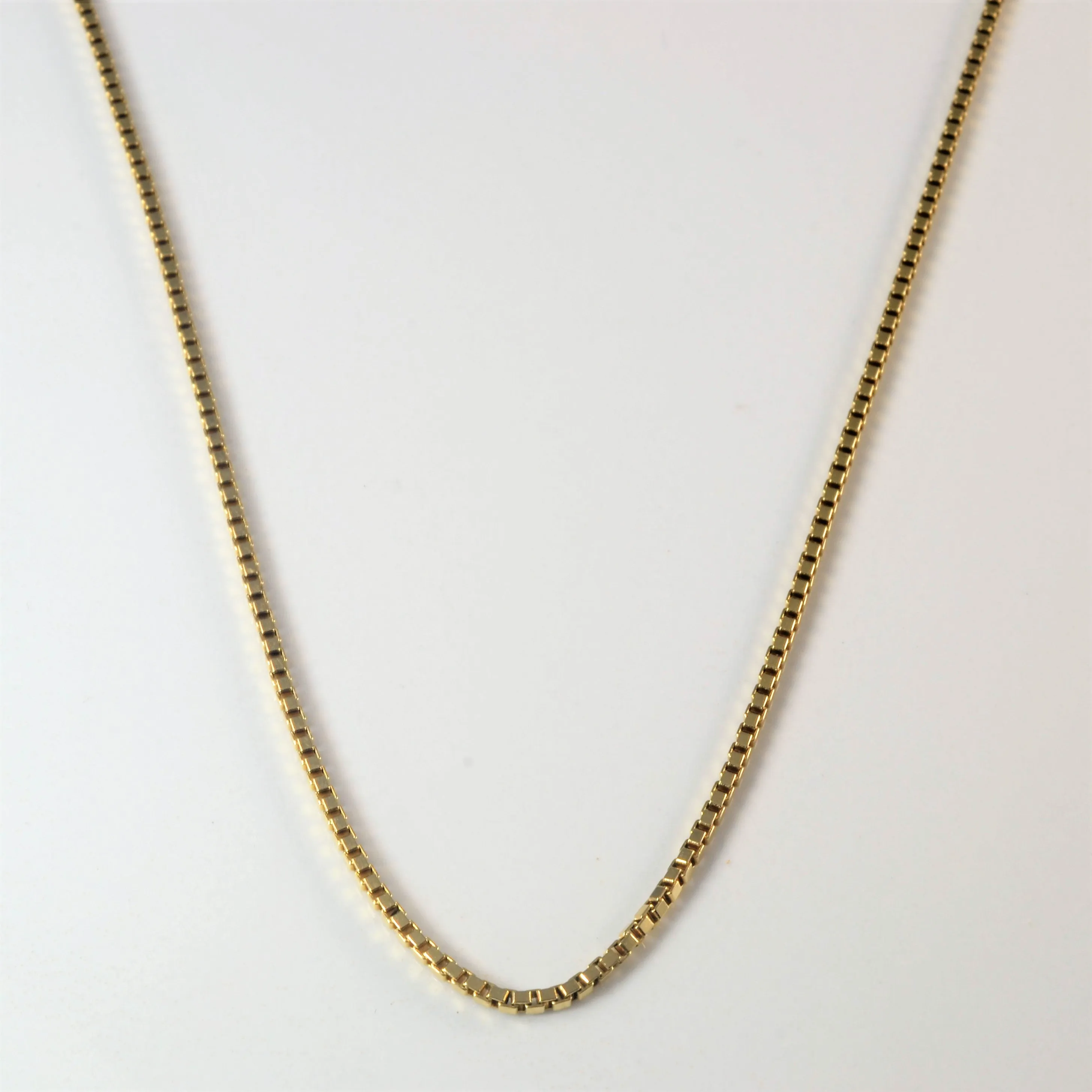 Vivid Finish Radiant Finish Pieces 14k Yellow Gold Box Chain | 13" |