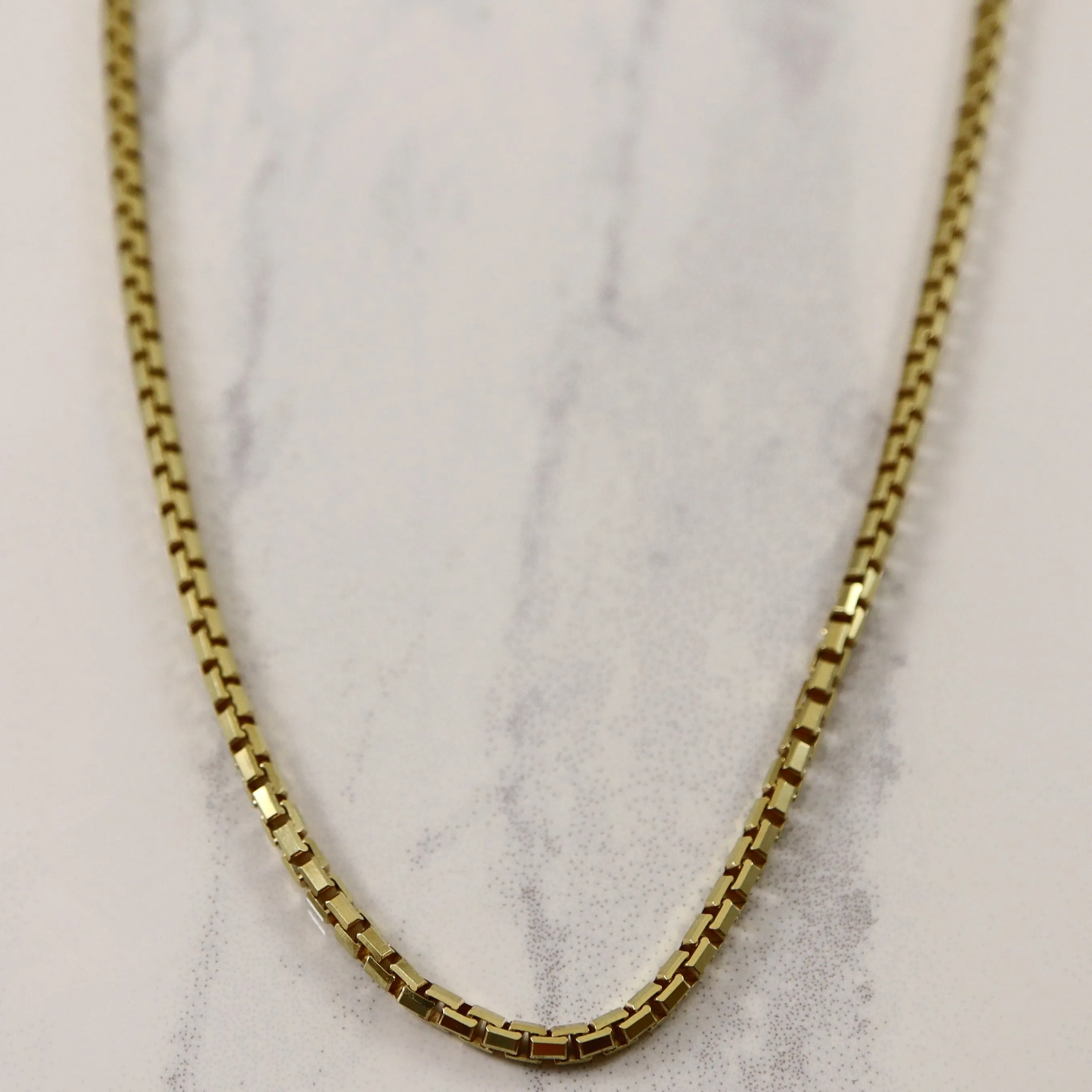 Effortless Finish 14k Yellow Gold Box Chain | 14.5" |
