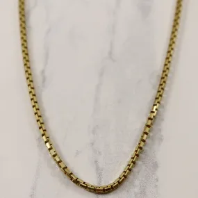 Effortless Finish 14k Yellow Gold Box Chain | 14.5" |