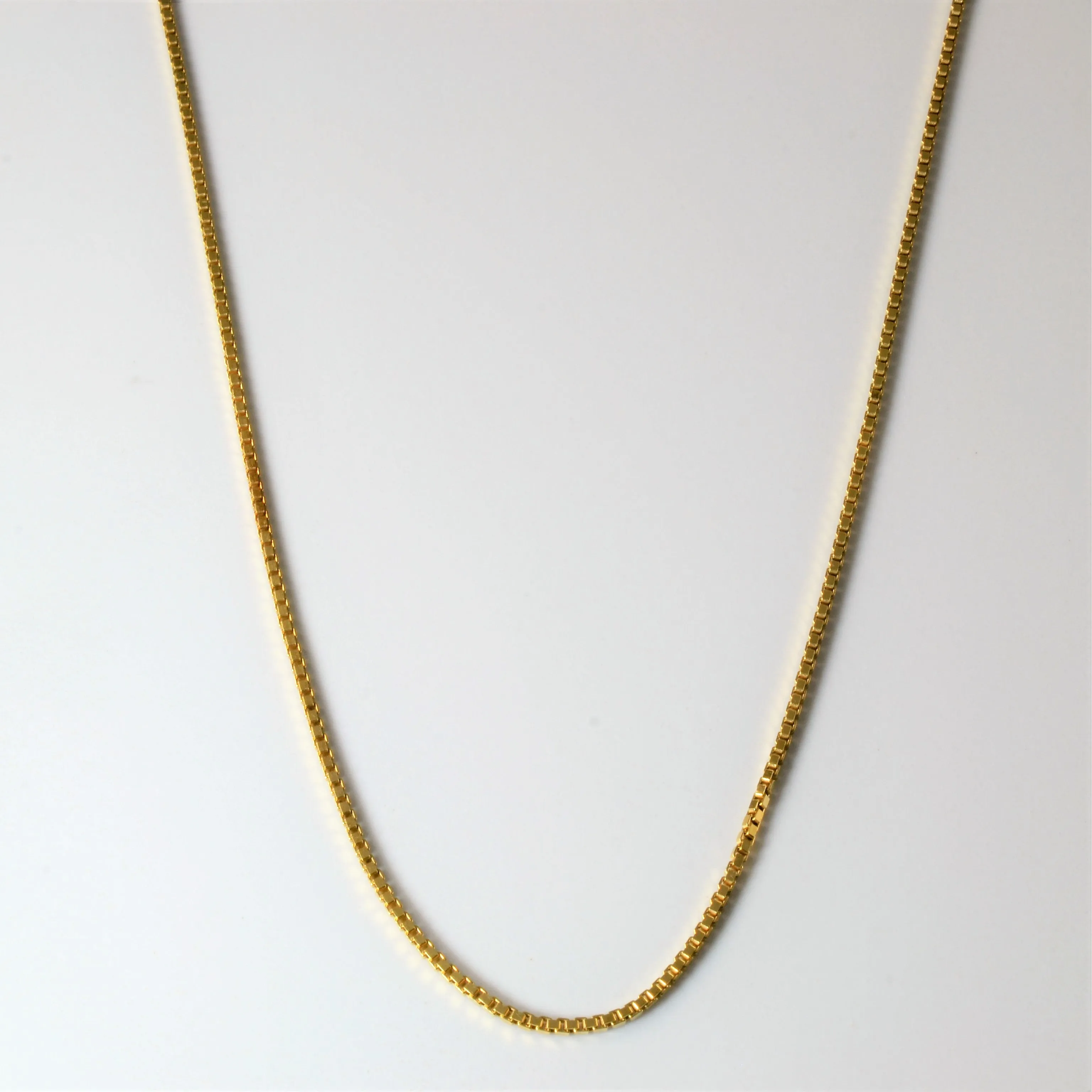 14k Yellow Gold Box Chain | 24" | All Day Refined Look