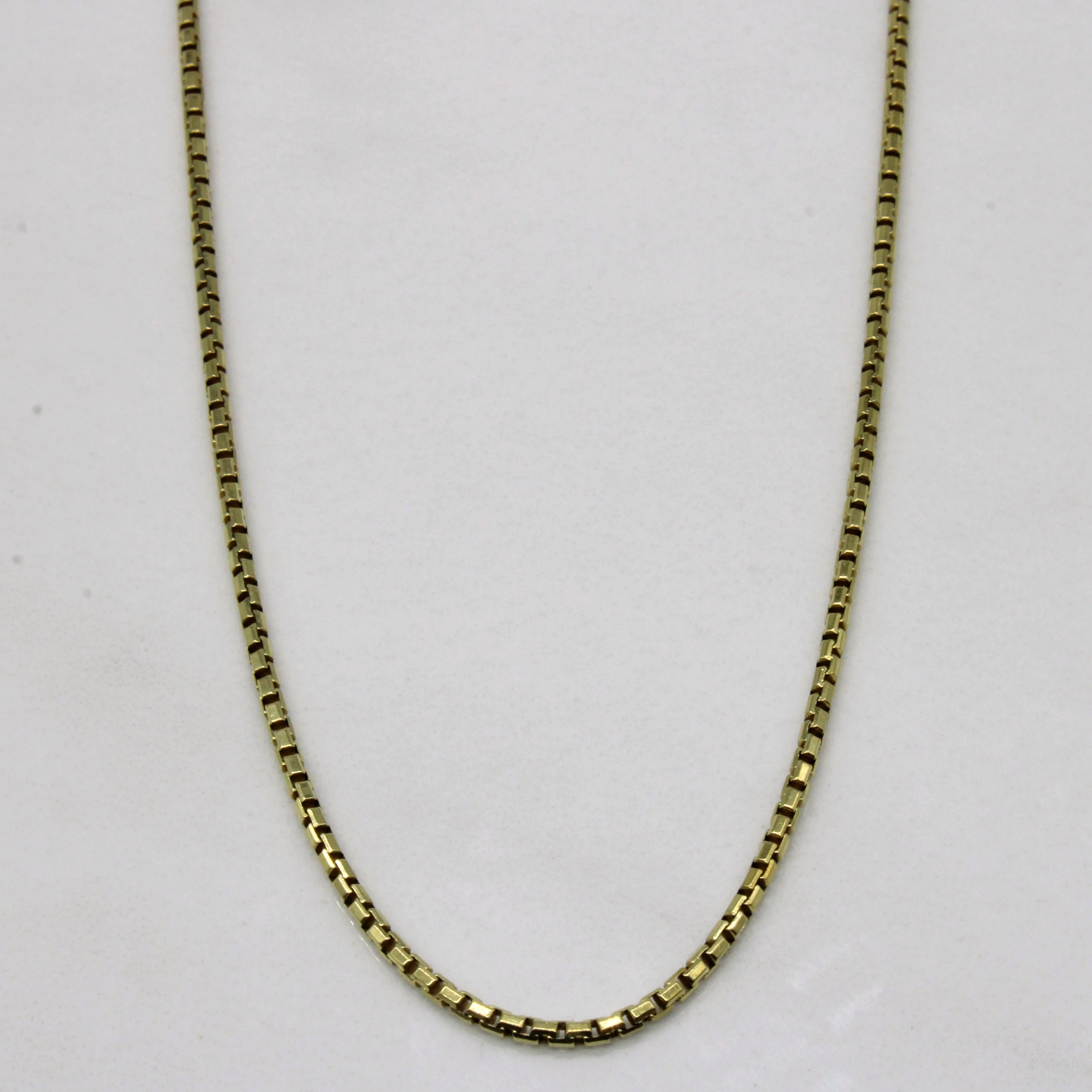 14k Yellow Gold Box Link Chain | 16" | Highlight Edge