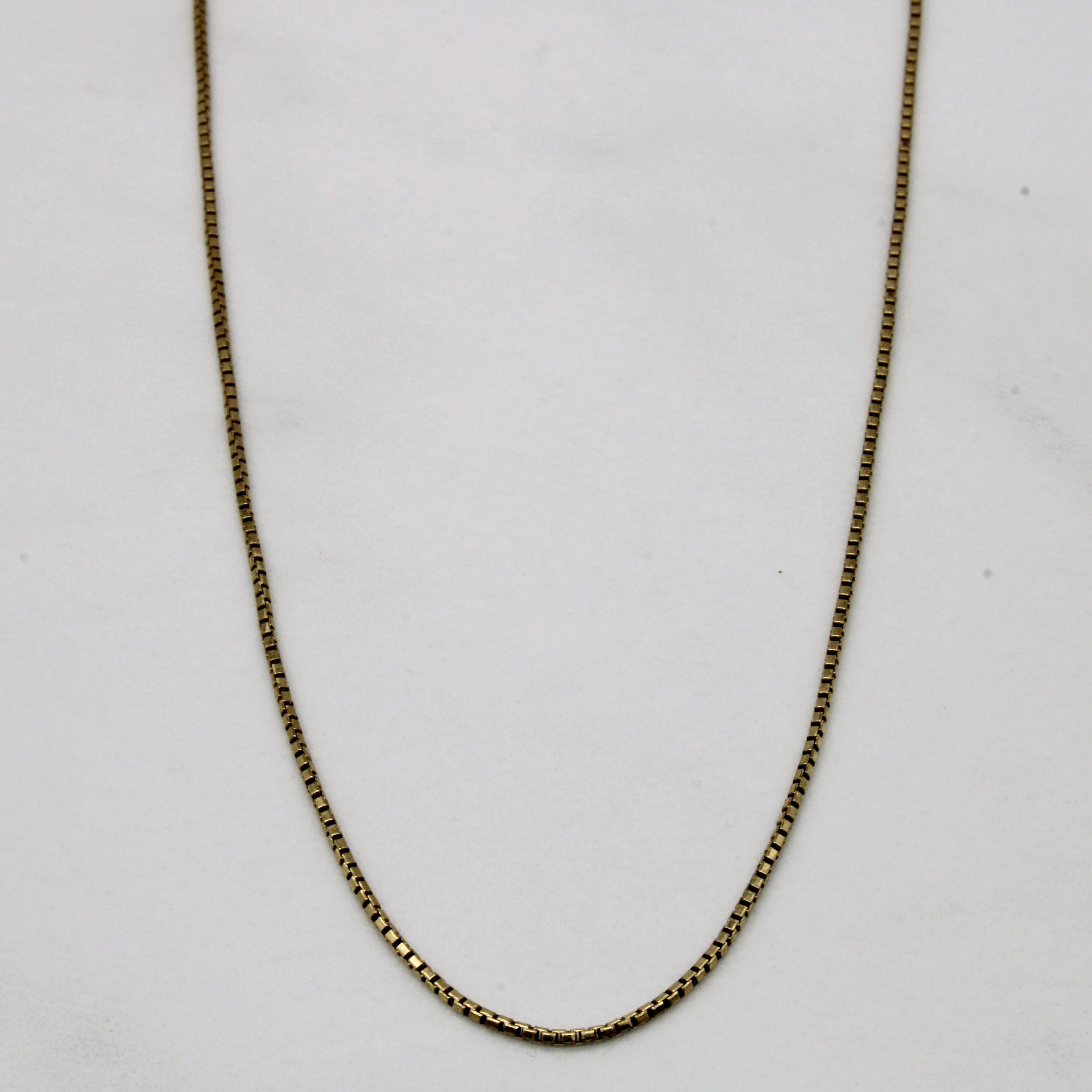 Cozy Accent Curved Contour 14k Yellow Gold Box Link Chain | 17" |
