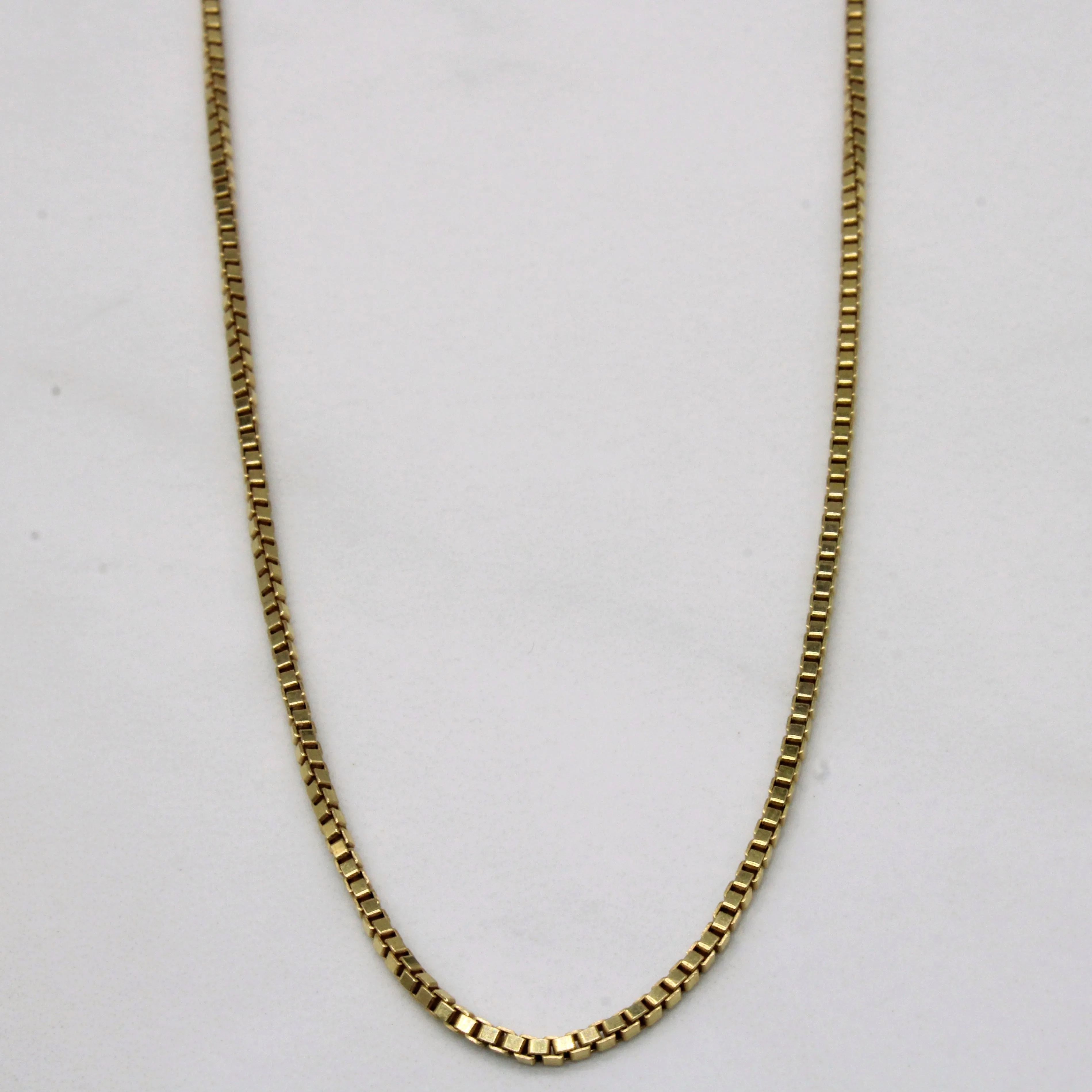14k Yellow Gold Box Link Chain | 18" | Elite Touch