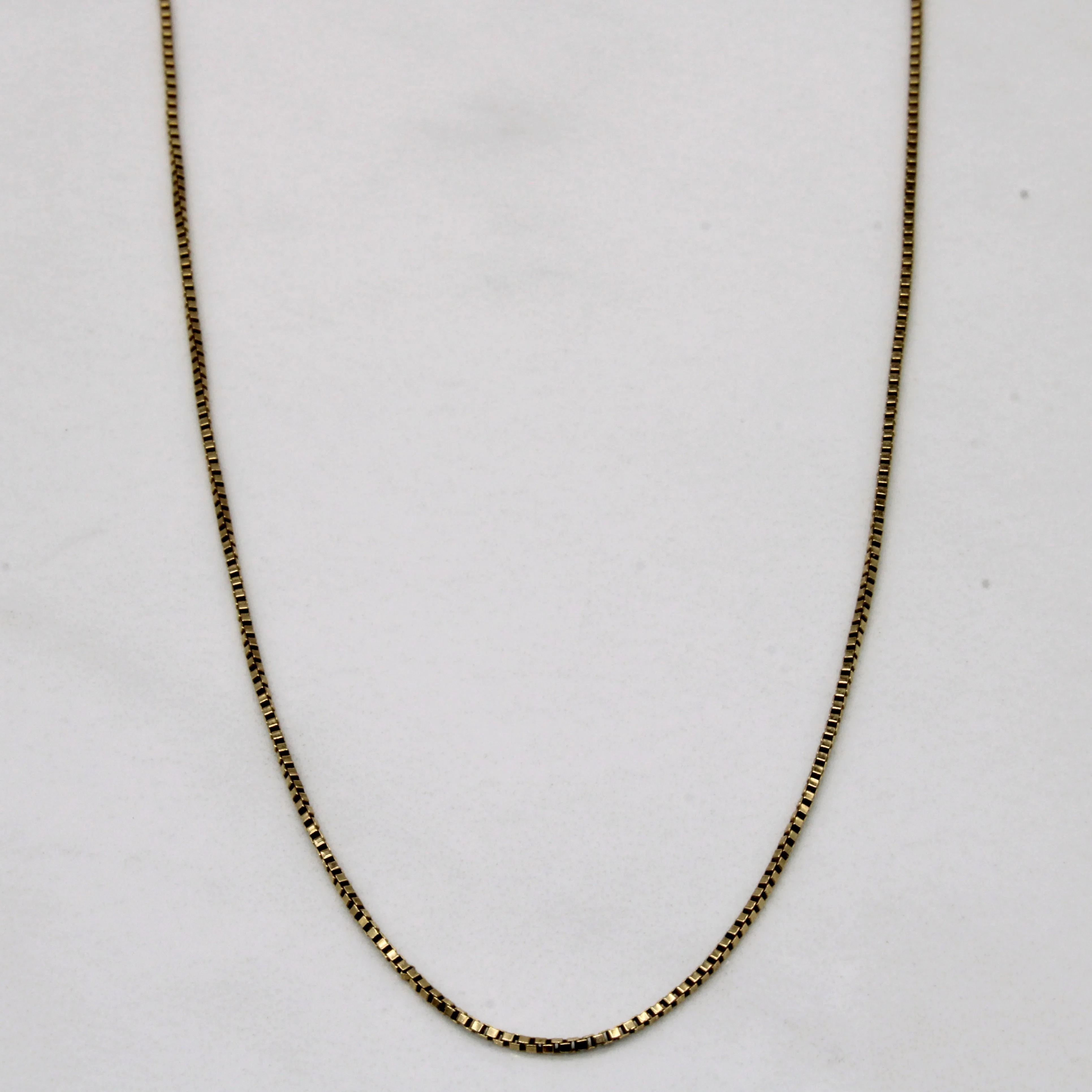 14k Yellow Gold Box Link Chain | 19" | Light Pop Gloss Layer