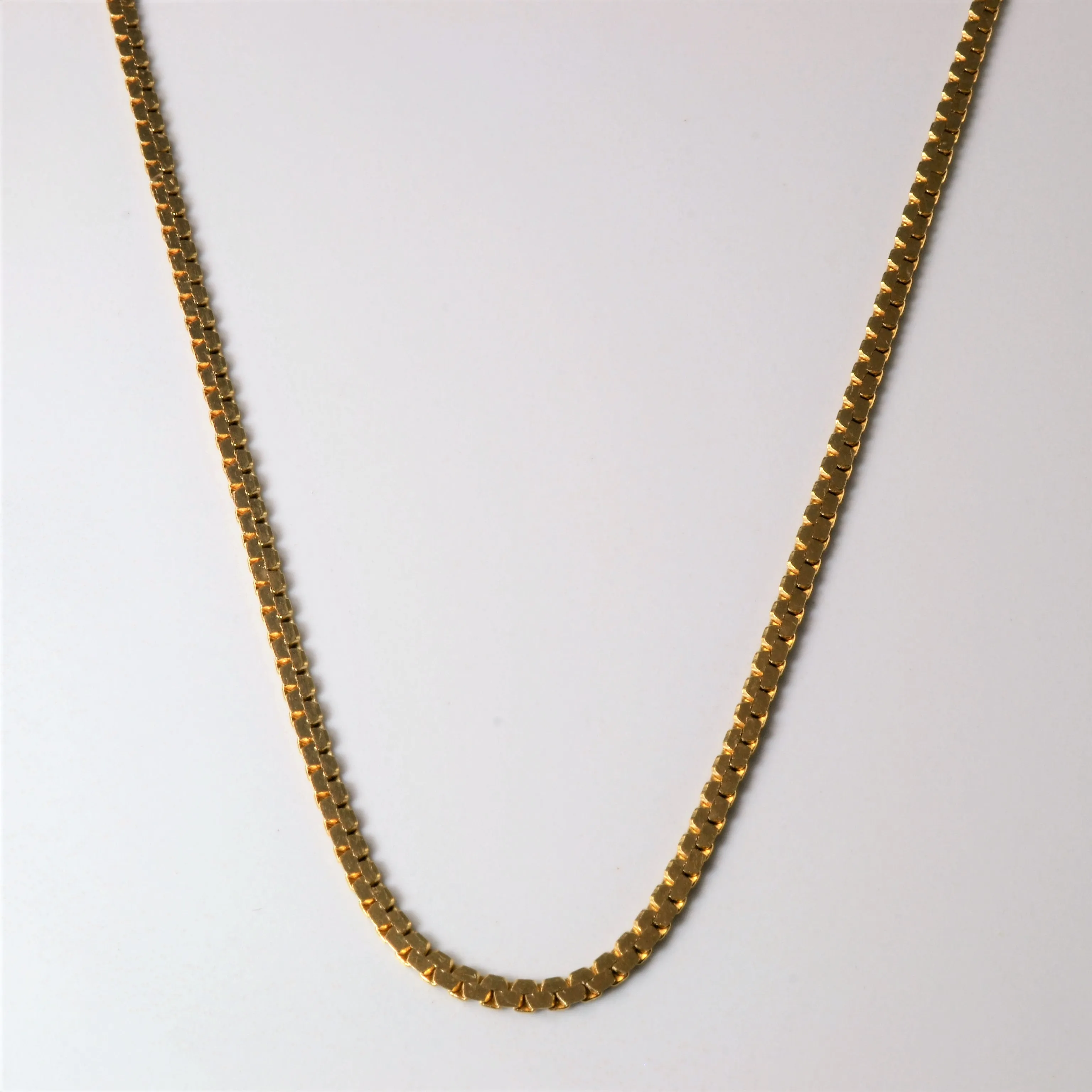 14k Yellow Gold C Link Chain | 20" | Structured Accent