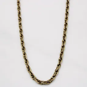 Romantic Fashion Pastel Look 14k Yellow Gold Chain | 20" |
