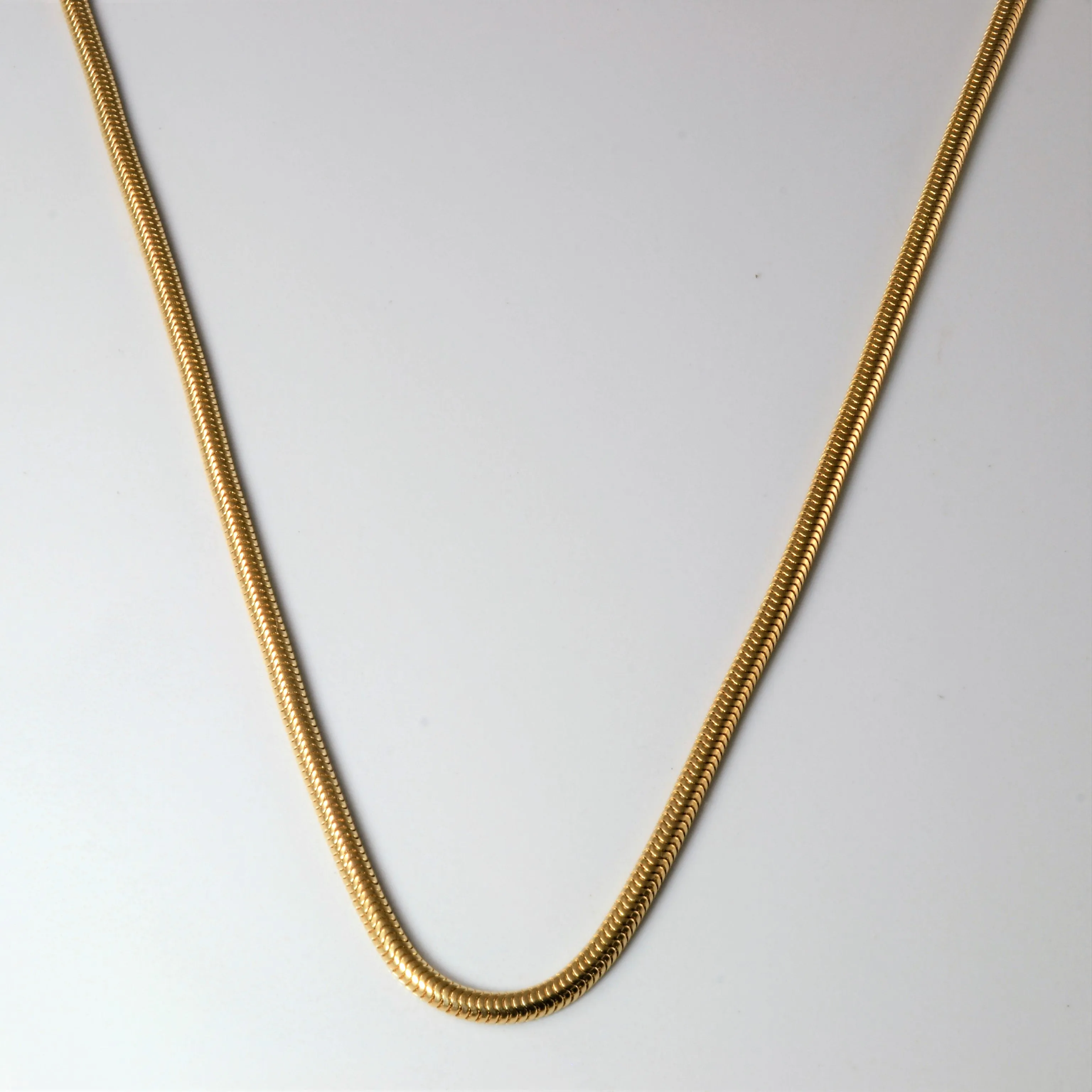 Romantic Occasion Trendy Addition 14k Yellow Gold Cobra Chain | 26" |