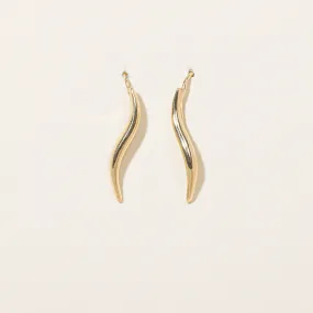 Bold Design Artisan Touch 14k Yellow Gold Earrings |