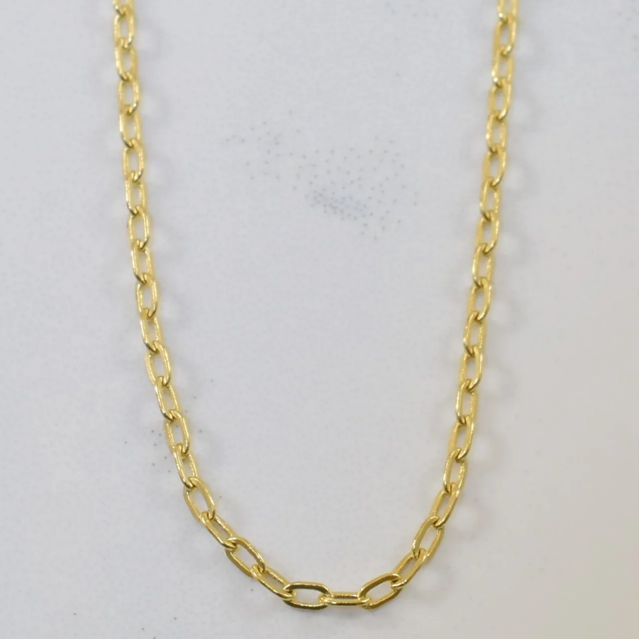 Shimmer Effect Chic Pick 14k Yellow Gold Elongated Cable Chain | 16" |
