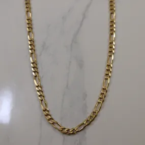 14k Yellow Gold Figaro Chain | 18" | night look Sophisticated Accent