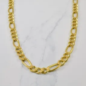 Luxurious Craft Bold Contour 14k Yellow Gold Figaro Chain | 20" |