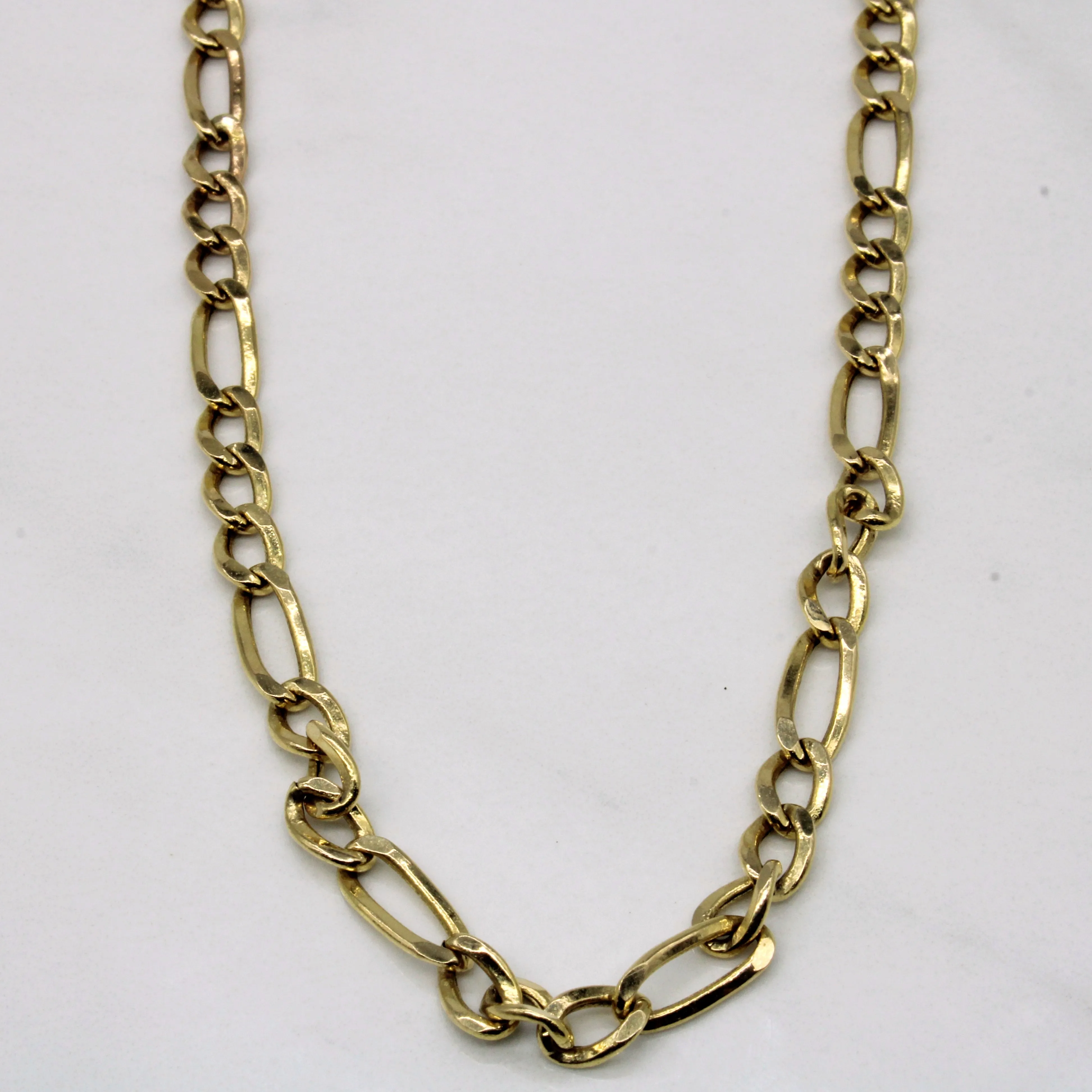 Vibrant Finish classic accessory 14k Yellow Gold Figaro Chain | 24" |