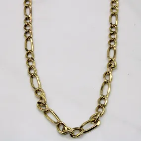 Vibrant Finish classic accessory 14k Yellow Gold Figaro Chain | 24" |