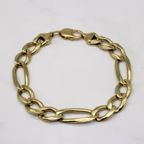 14k Yellow Gold Figaro Chain Bracelet | 9" | True Shine