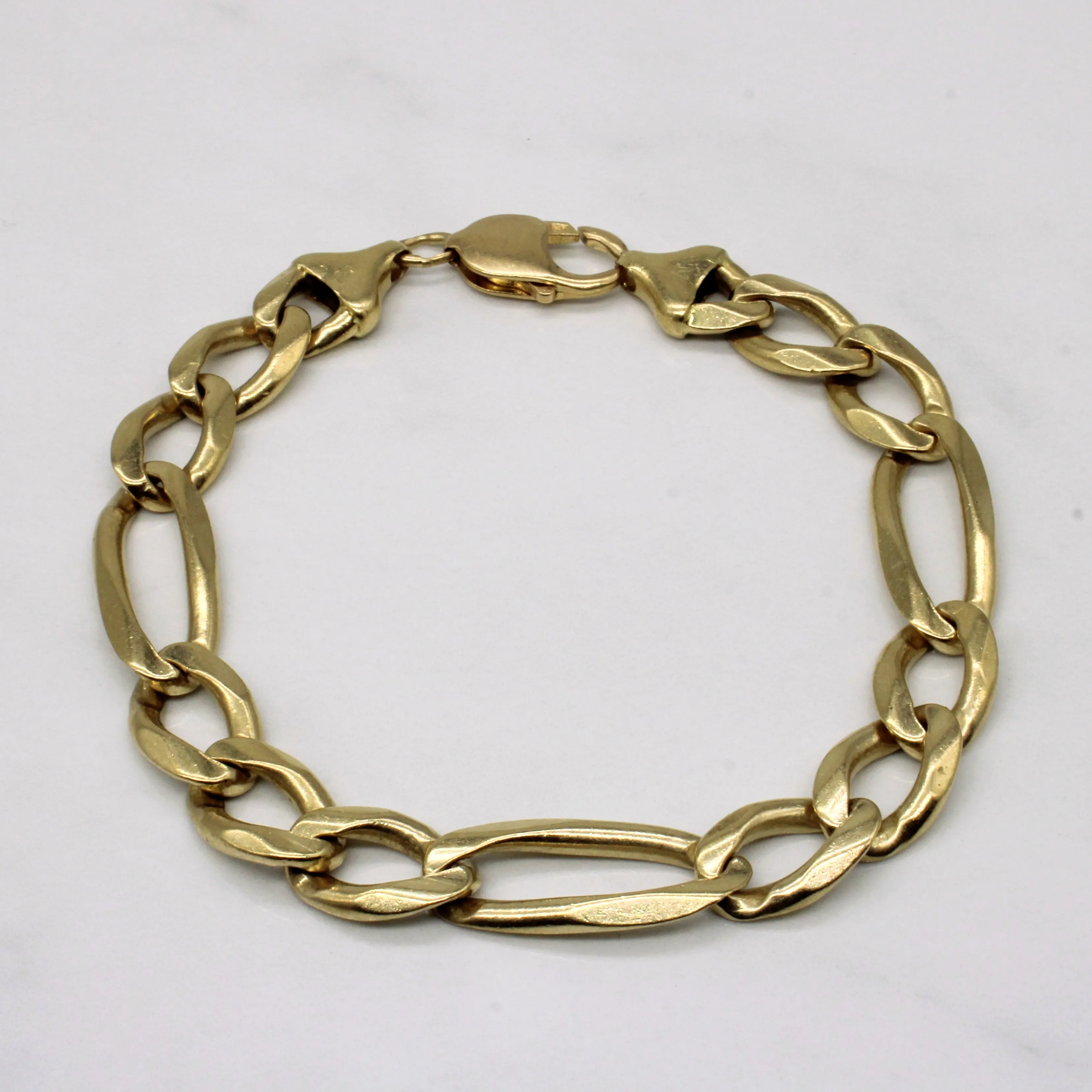 14k Yellow Gold Figaro Chain Bracelet | 9" | True Shine