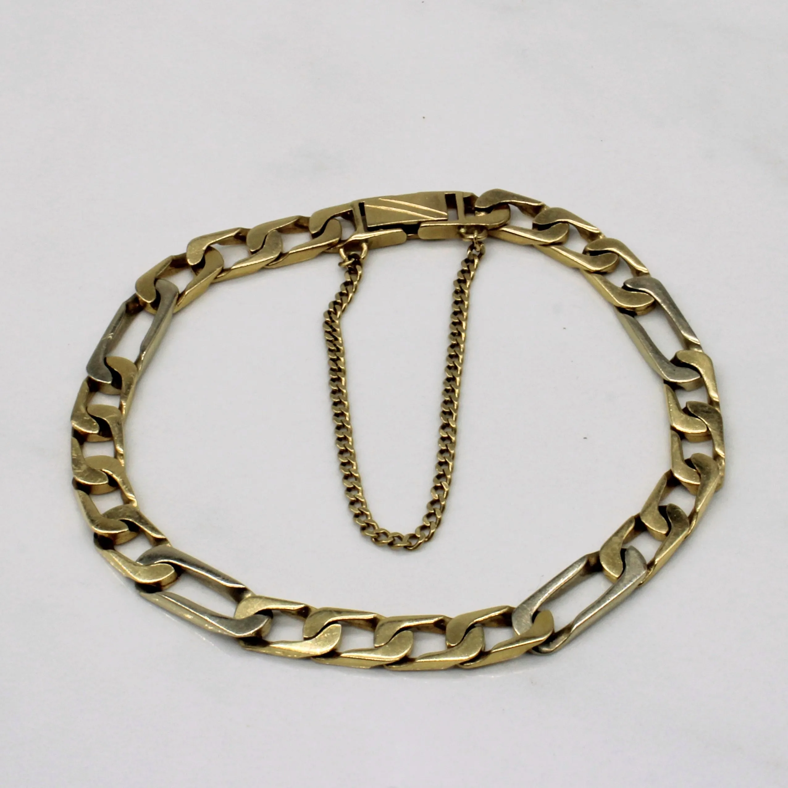 14k Yellow Gold Figaro Link Bracelet | 8" | Outdoor Set