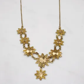 Fashion Craft 14k Yellow Gold Flower Pendant Necklace | 17" |