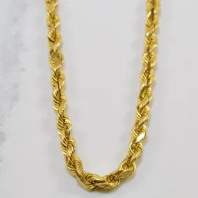 Everlasting Appeal 14k Yellow Gold French Rope Chain | 19" |