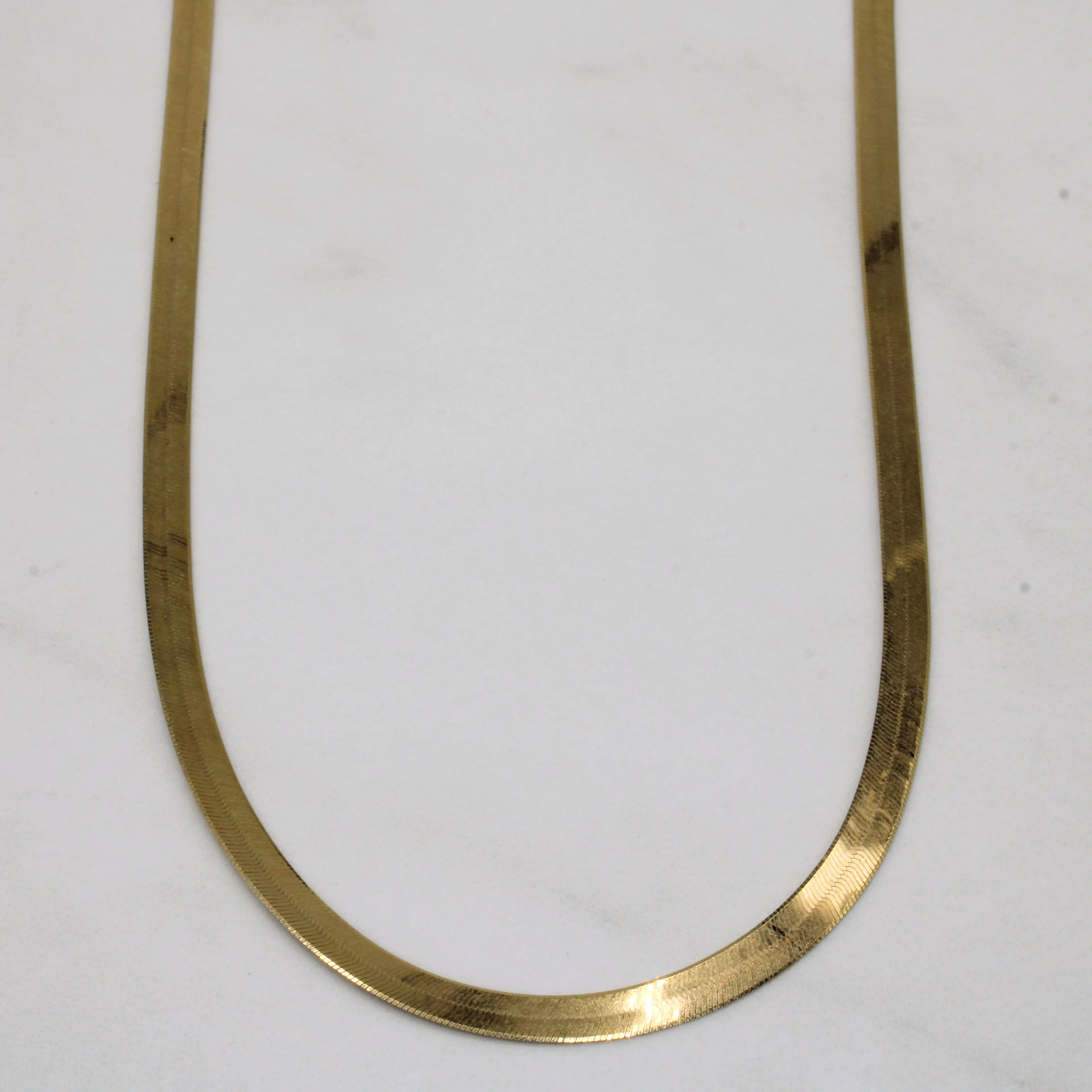 14k Yellow Gold Herringbone Chain | 20" | Creative Feature