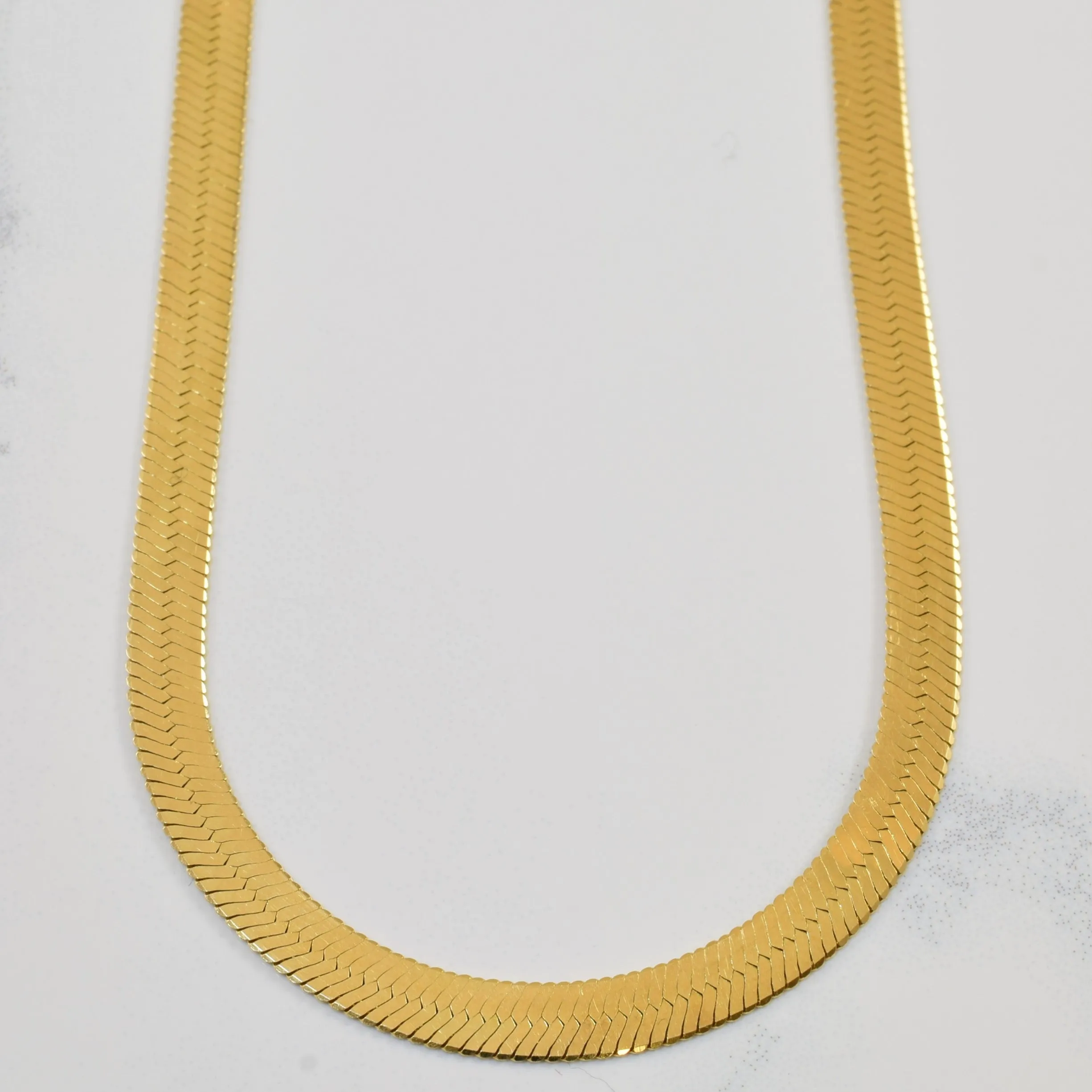 Precious Craft Moonlight Mood 14k Yellow Gold Herringbone Chain | 30" |