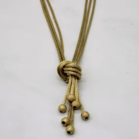 Handcrafted Glam Minimalist Accent 14k Yellow Gold Knot Necklace | 18" |