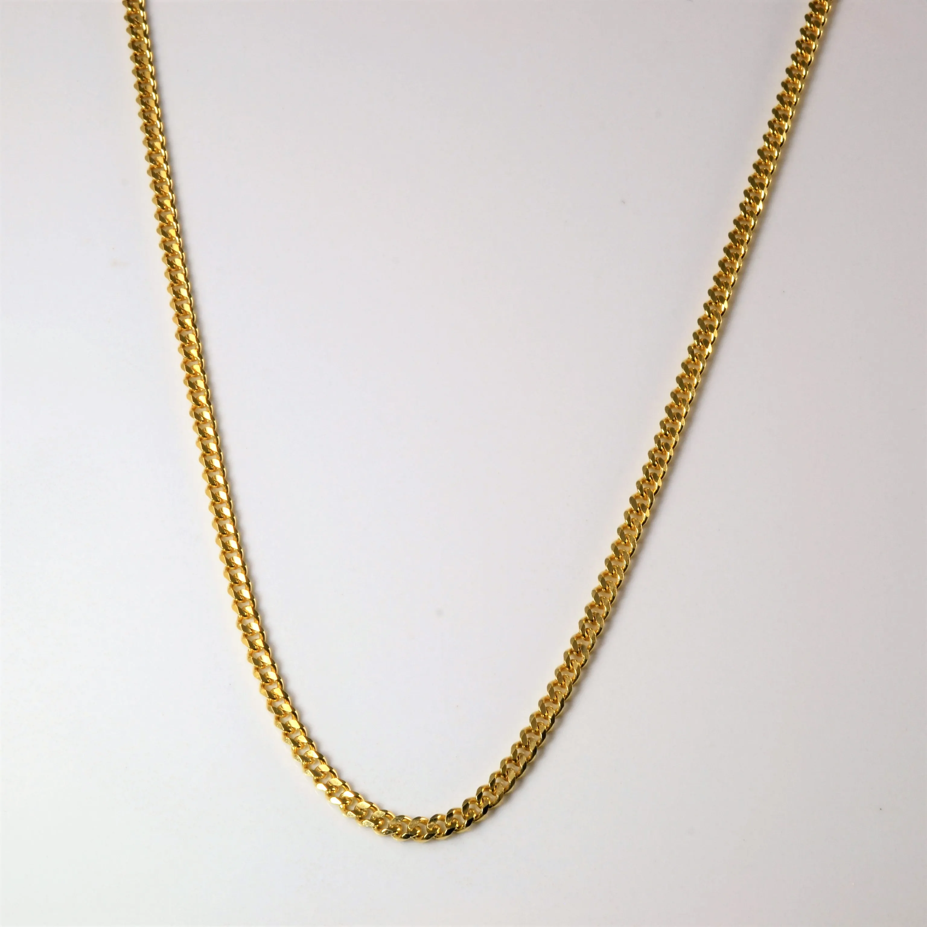 14k Yellow Gold Long Curb Chain | 30"| Charming Gems