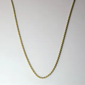 Ethereal Vibe Seasonal Pairing 14k Yellow Gold Long Rolo Chain | 27"|