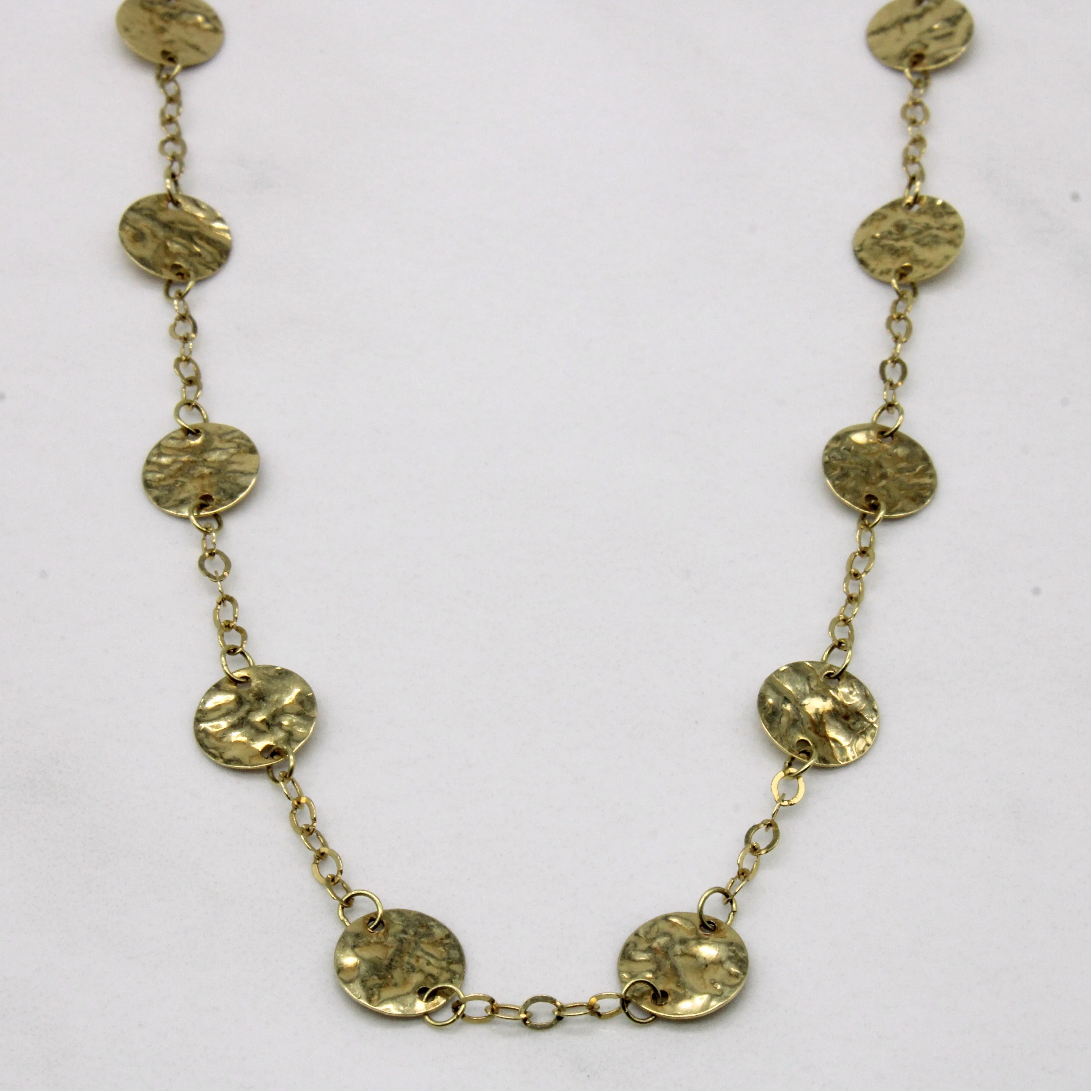 14k Yellow Gold Necklace | 18" | Party Detail Glamorous Finish