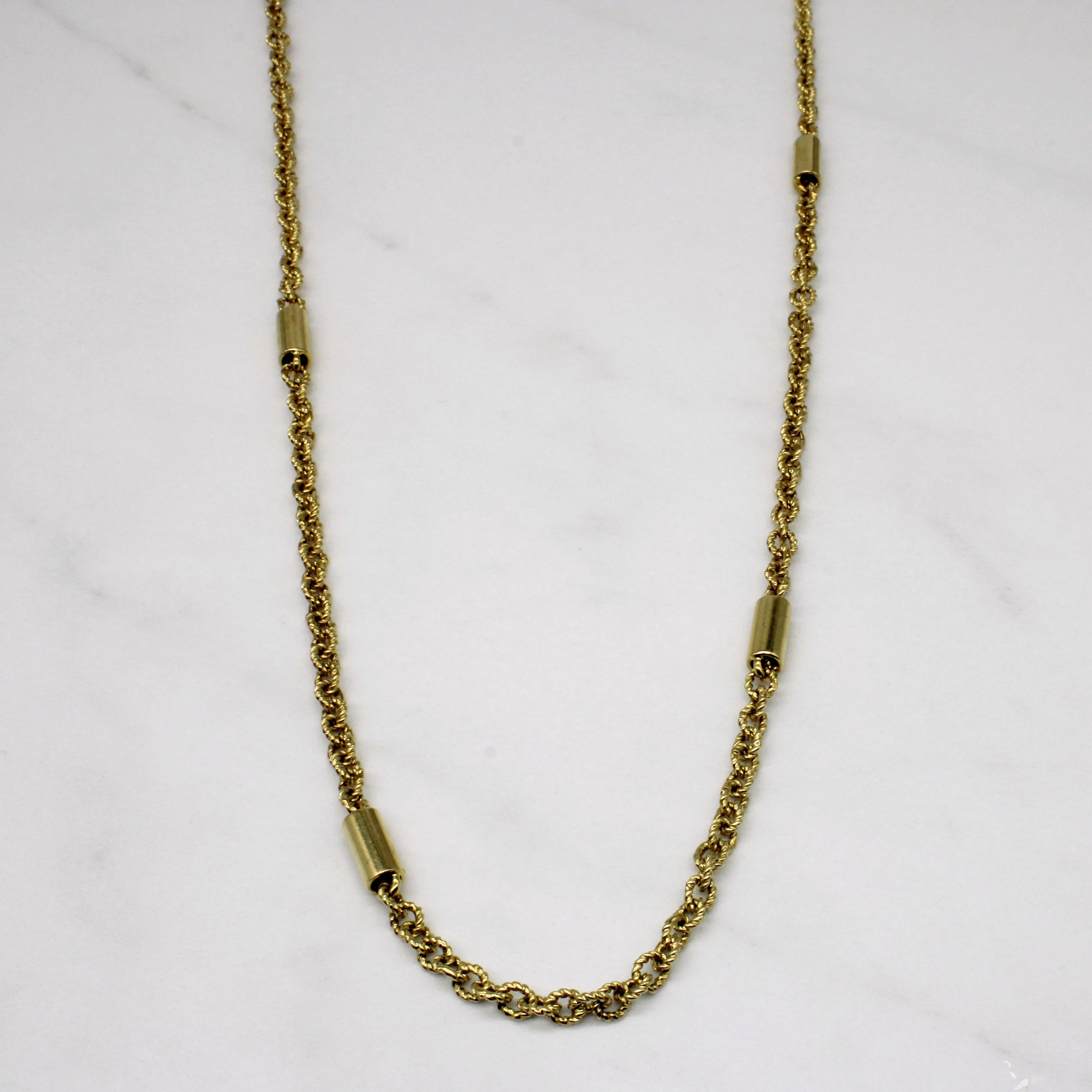 Flawless Look 14k Yellow Gold Necklace | 36" |